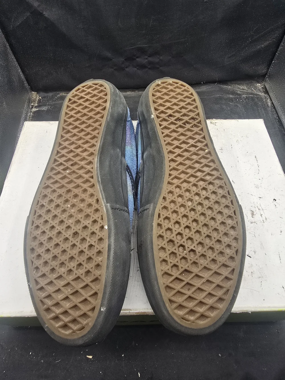 Vans Slip-On Suede Tie-Dye Blue Purple Skate Shoes